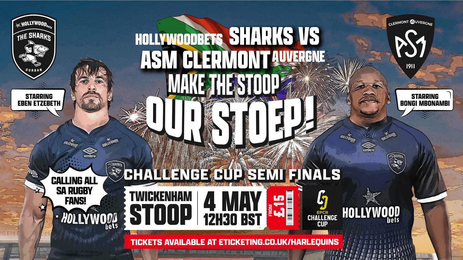 Hollywoodbets Sharks vs ASM Clermont Auvergne