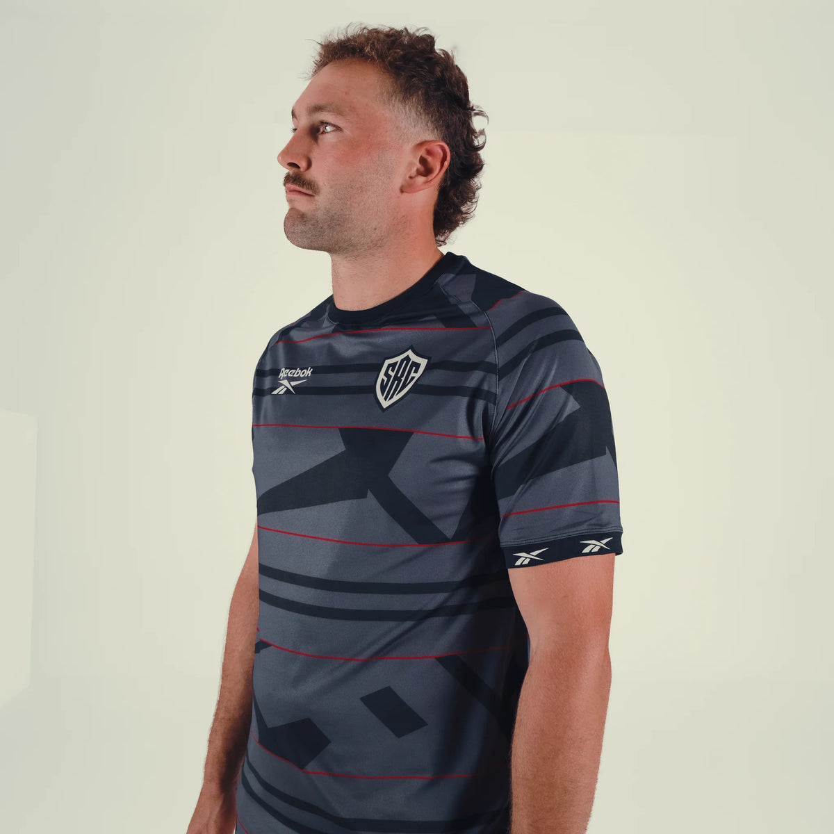 Sharks Reebok Pre Match Jersey 26-27 Black/Red