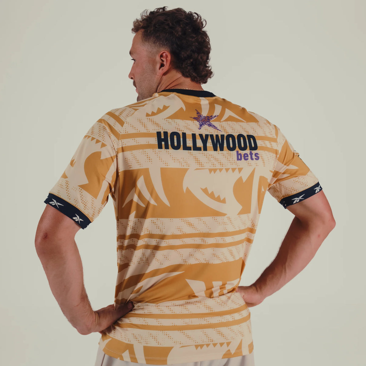 Sharks Reebok Pre Match Jersey 26-27 Gold/Black