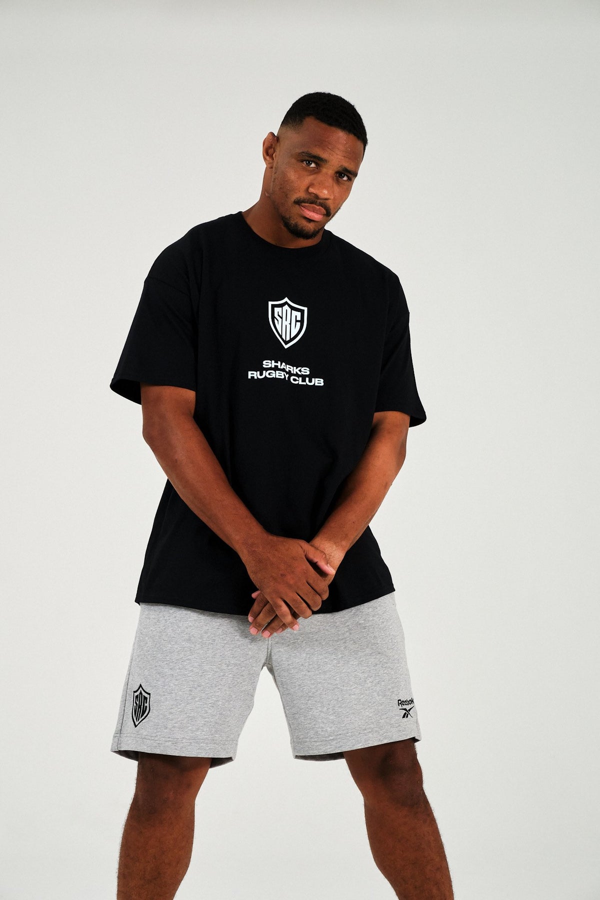 Sharks Reebok Black White Forever Tee - Black