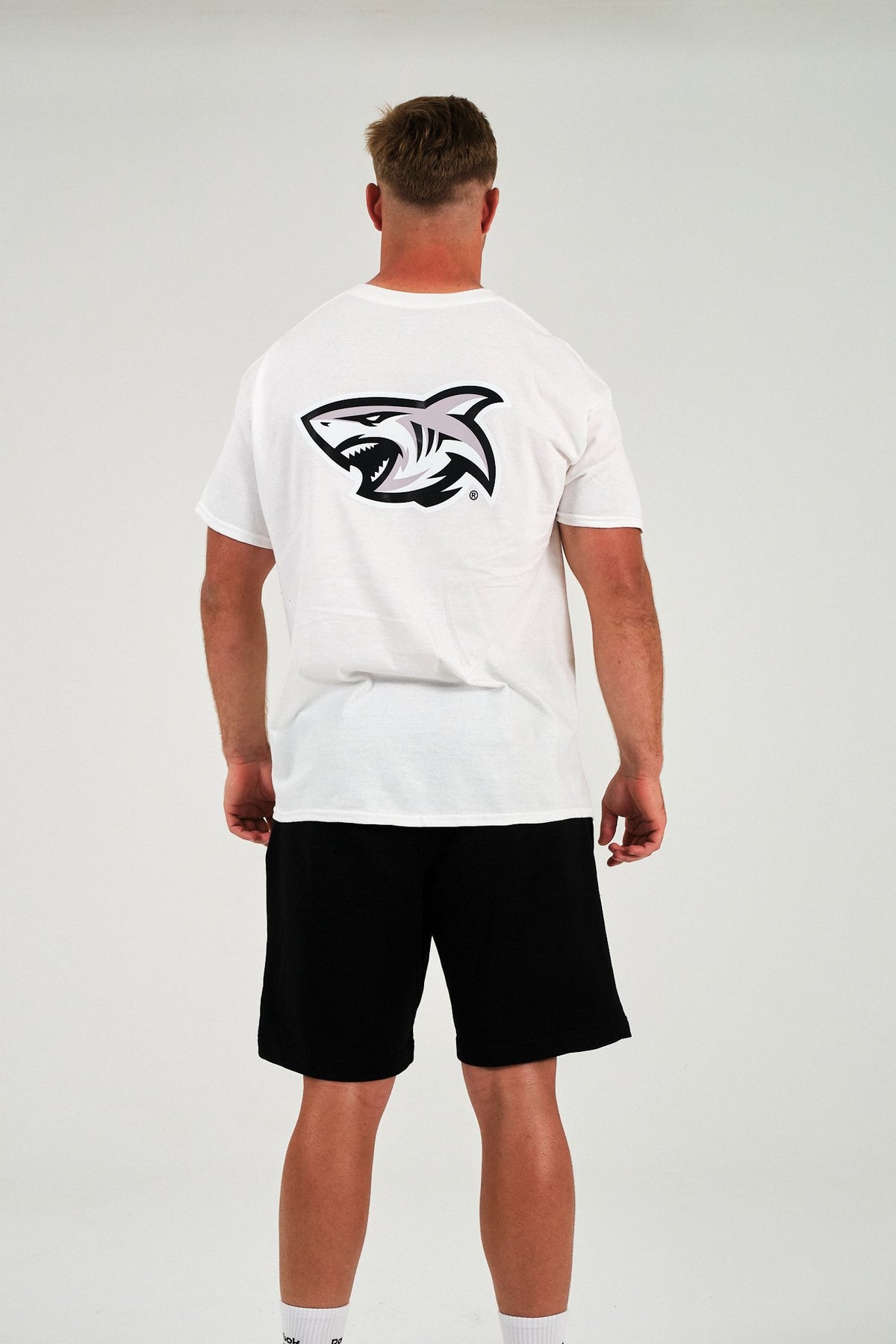 Sharks-Mens Mascot Tee-White