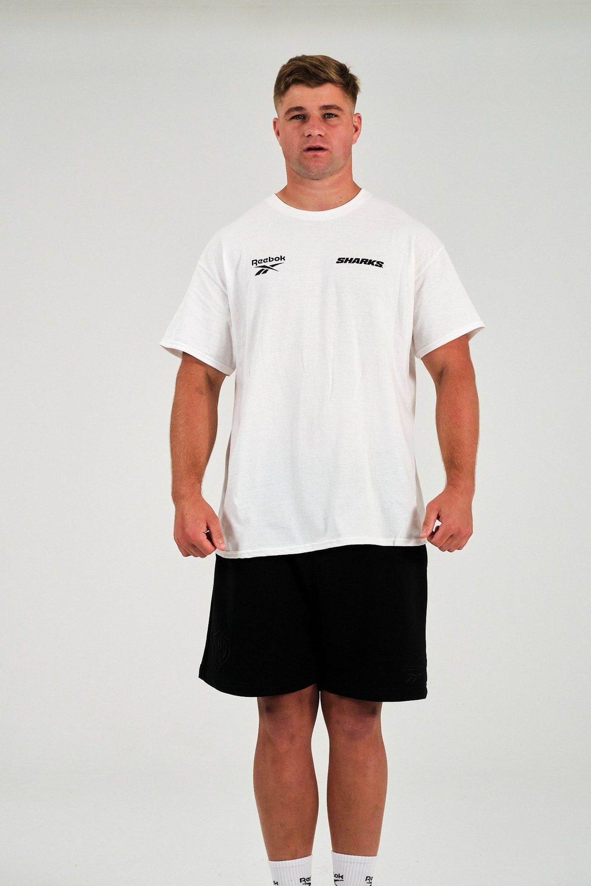 Sharks-Mens Mascot Tee-White