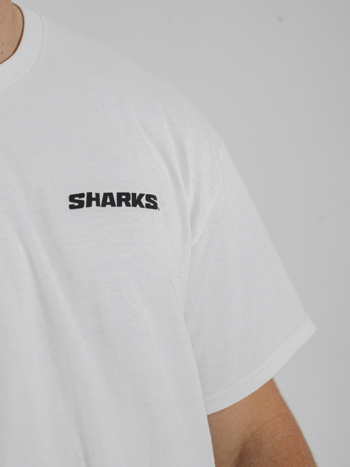 Sharks-Mens Mascot Tee-White