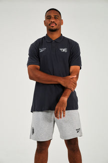 Sharks-Mens Polo Embroidery-Charcoal