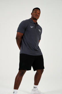 Sharks-Mens Polo Embroidery-Charcoal