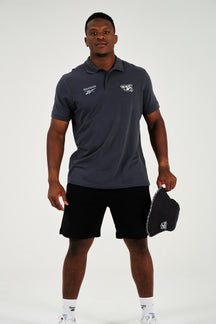 Sharks-Mens Polo Embroidery-Charcoal