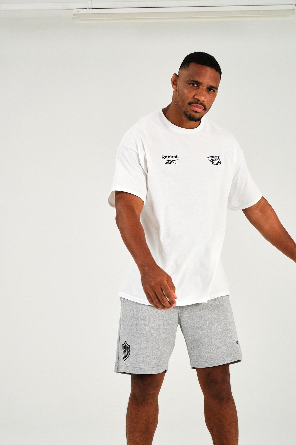 Sharks-Mens Print Tee-White