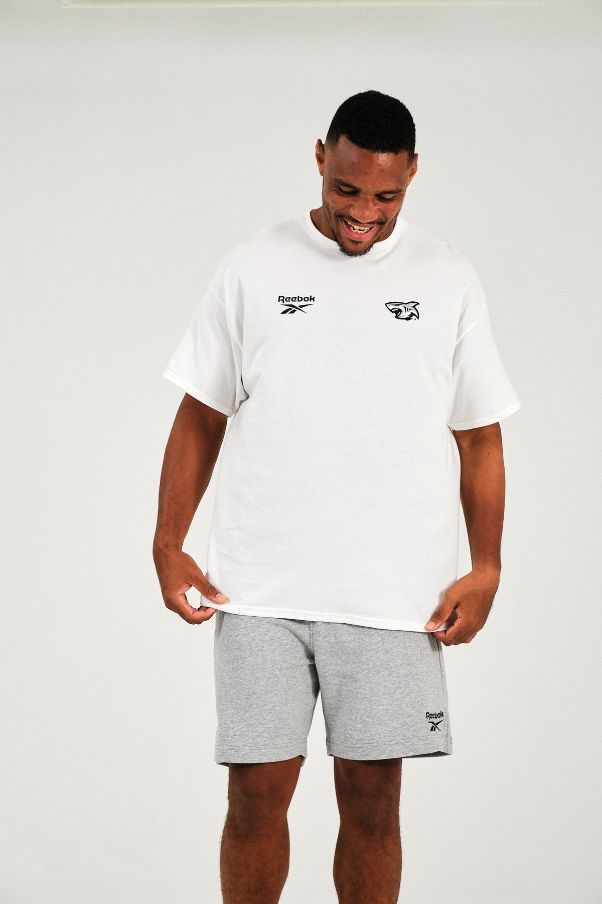 Sharks-Mens Print Tee-White