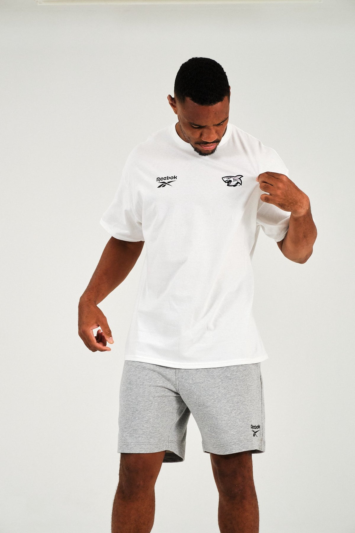 Sharks-Mens Print Tee-White