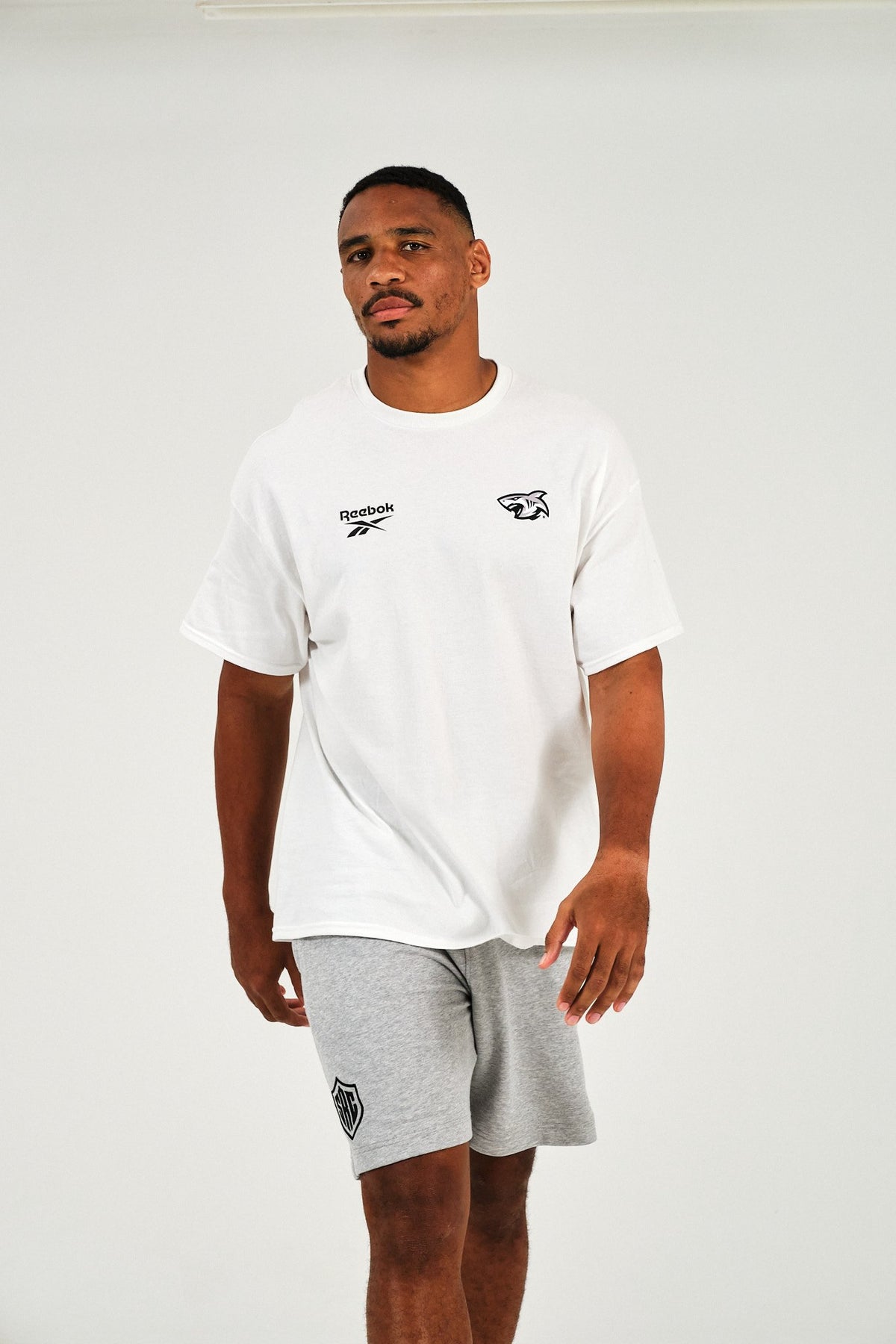 Sharks-Mens Print Tee-White