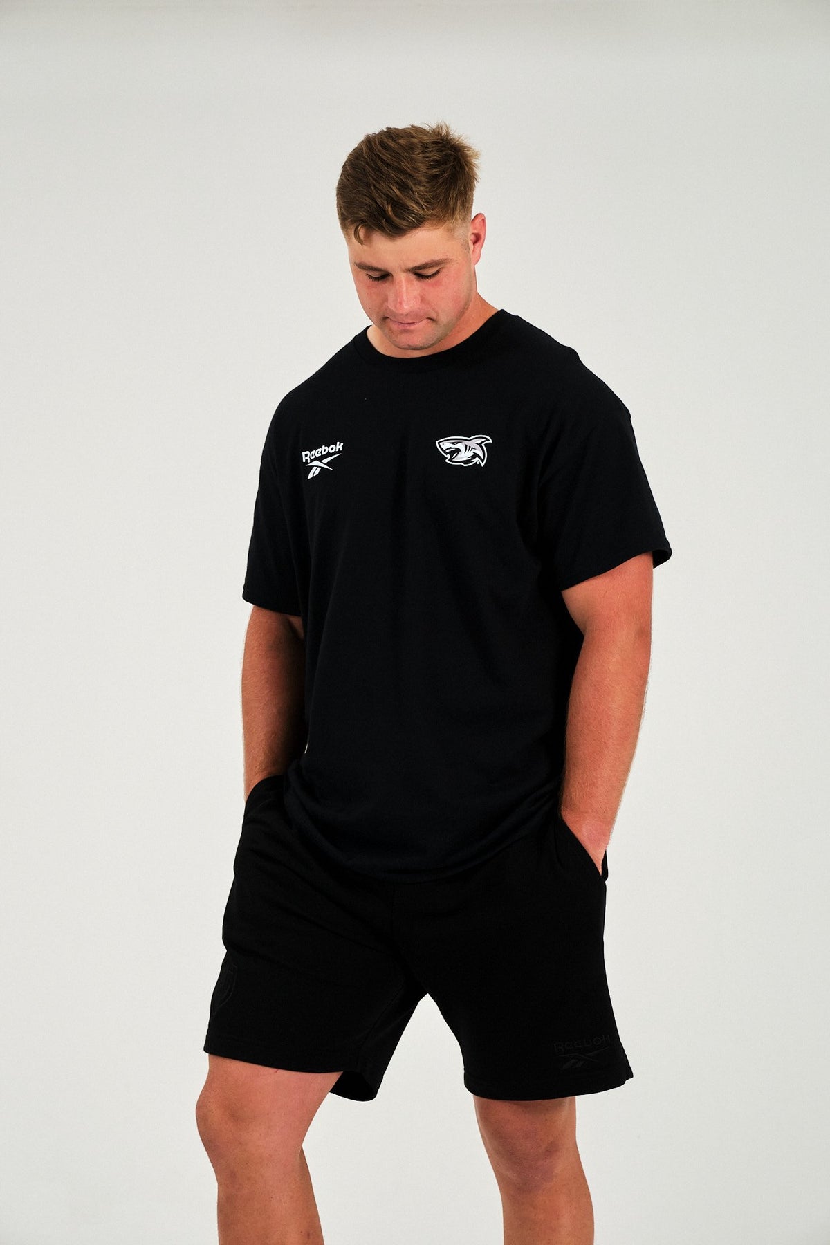 Sharks-Mens Tee Print-Black