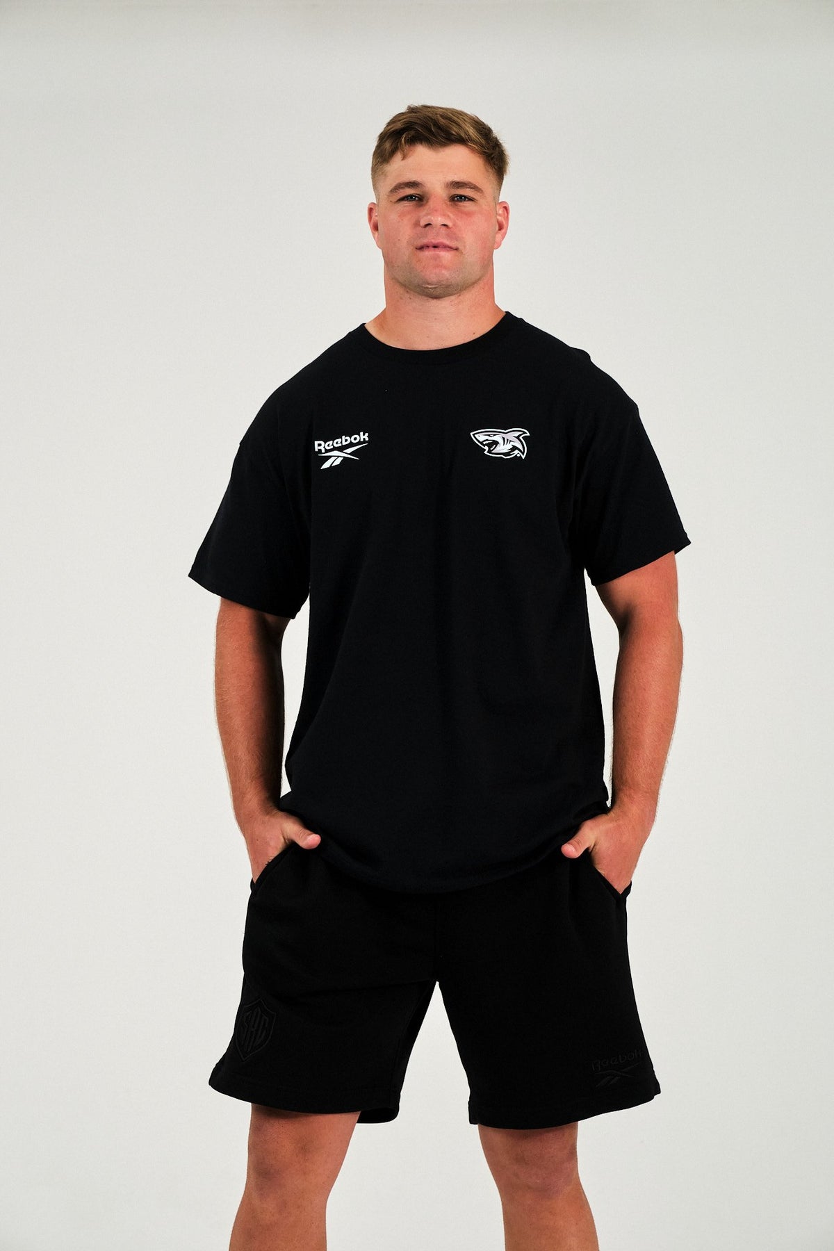 Sharks-Mens Tee Print-Black