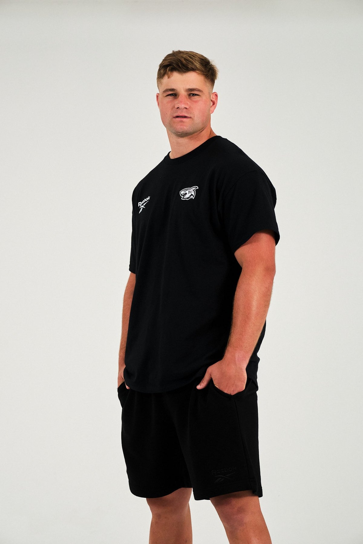 Sharks-Mens Tee Print-Black