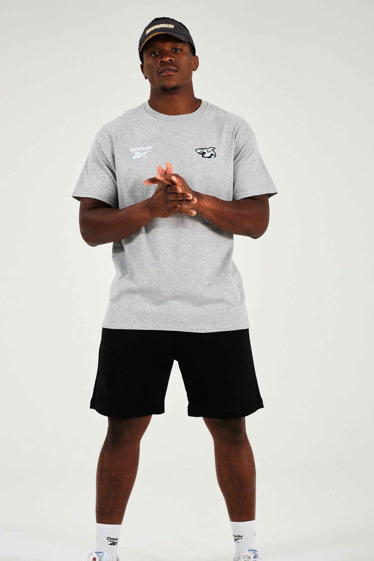 Sharks-Mens Tee Print-Sport Grey