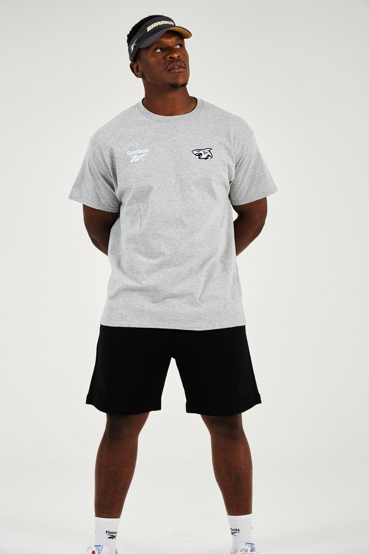 Sharks-Mens Tee Print-Sport Grey