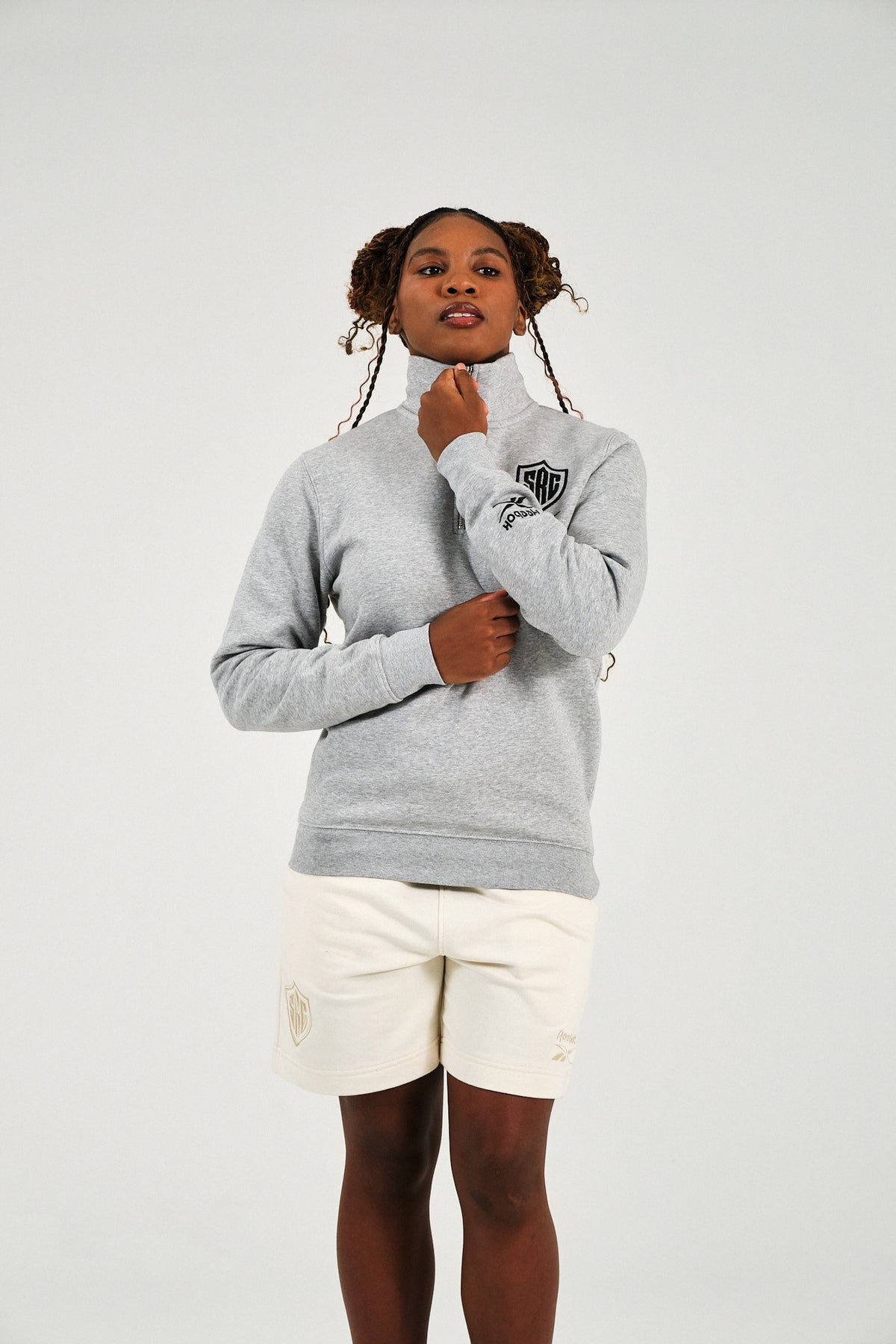 Sharks Reebok Heather Grey Quarter Zip