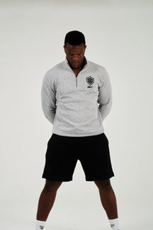 Sharks Reebok Heather Grey Quarter Zip