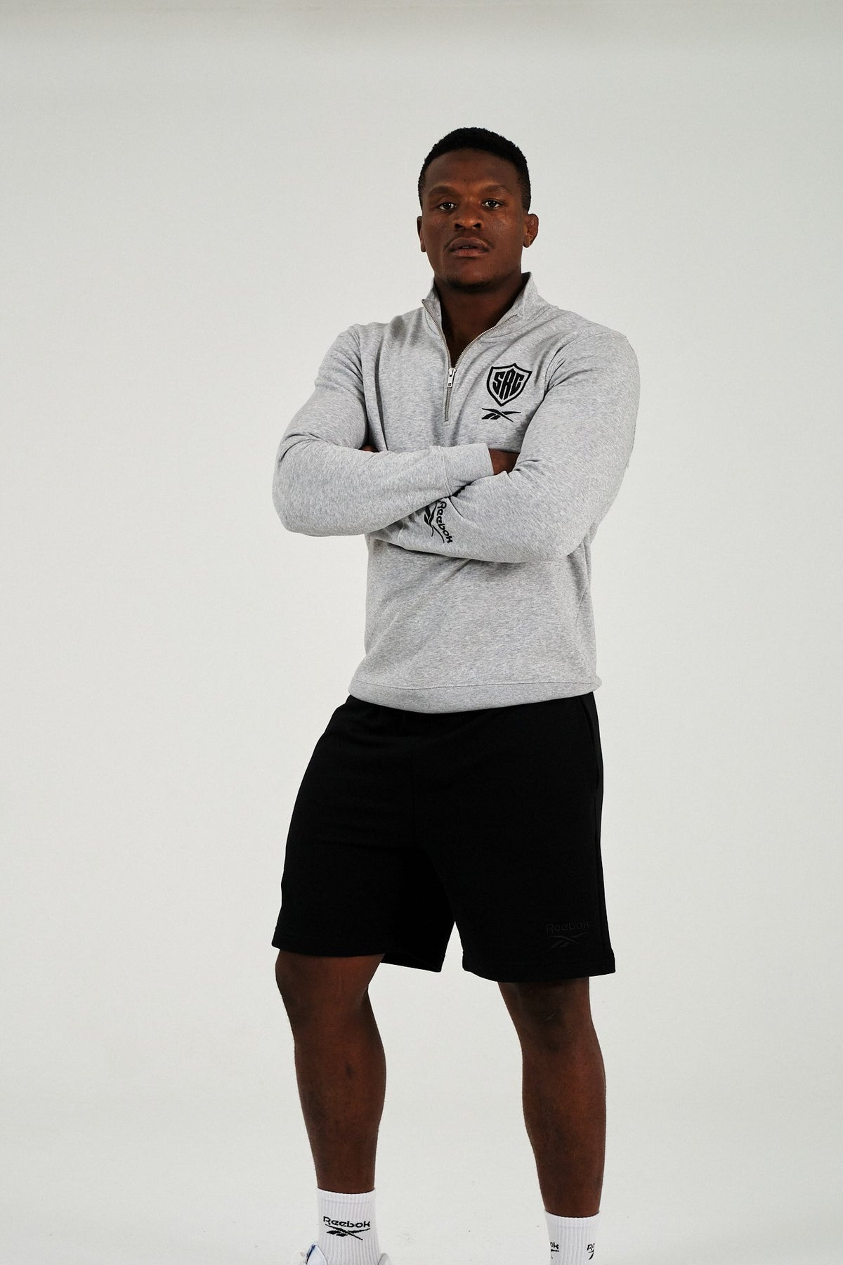 Sharks Reebok Heather Grey Quarter Zip
