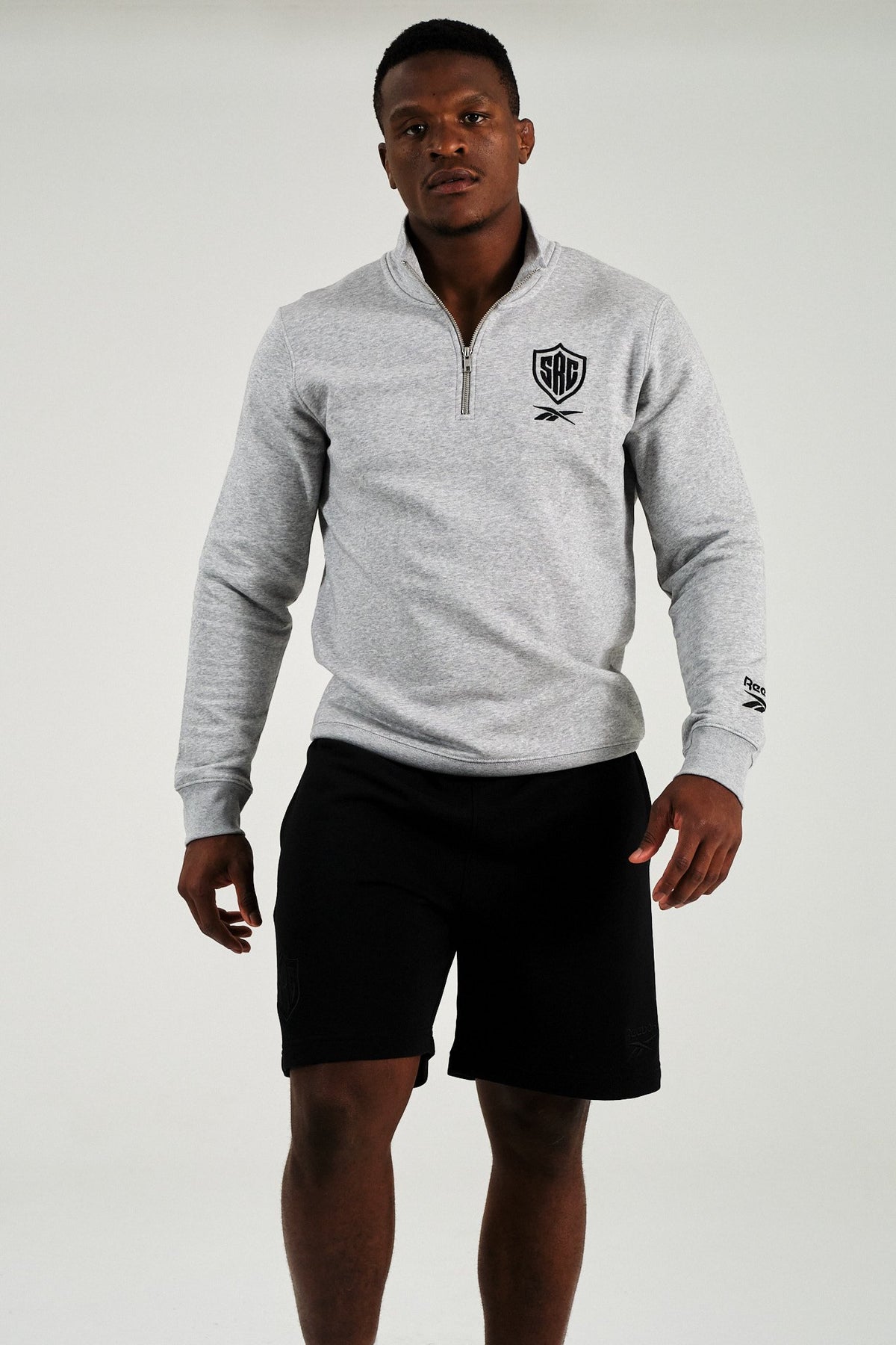 Sharks Reebok Heather Grey Quarter Zip