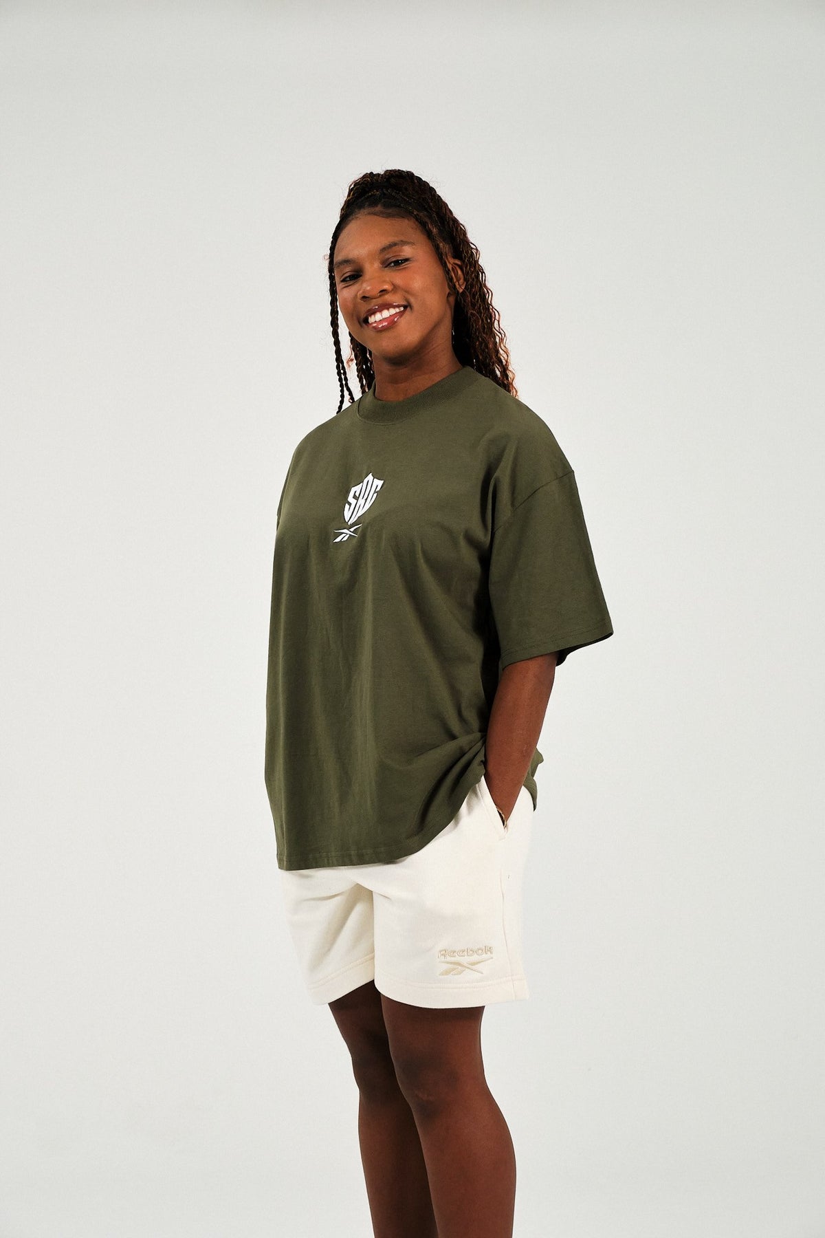Sharks Reebok Khaki Tee