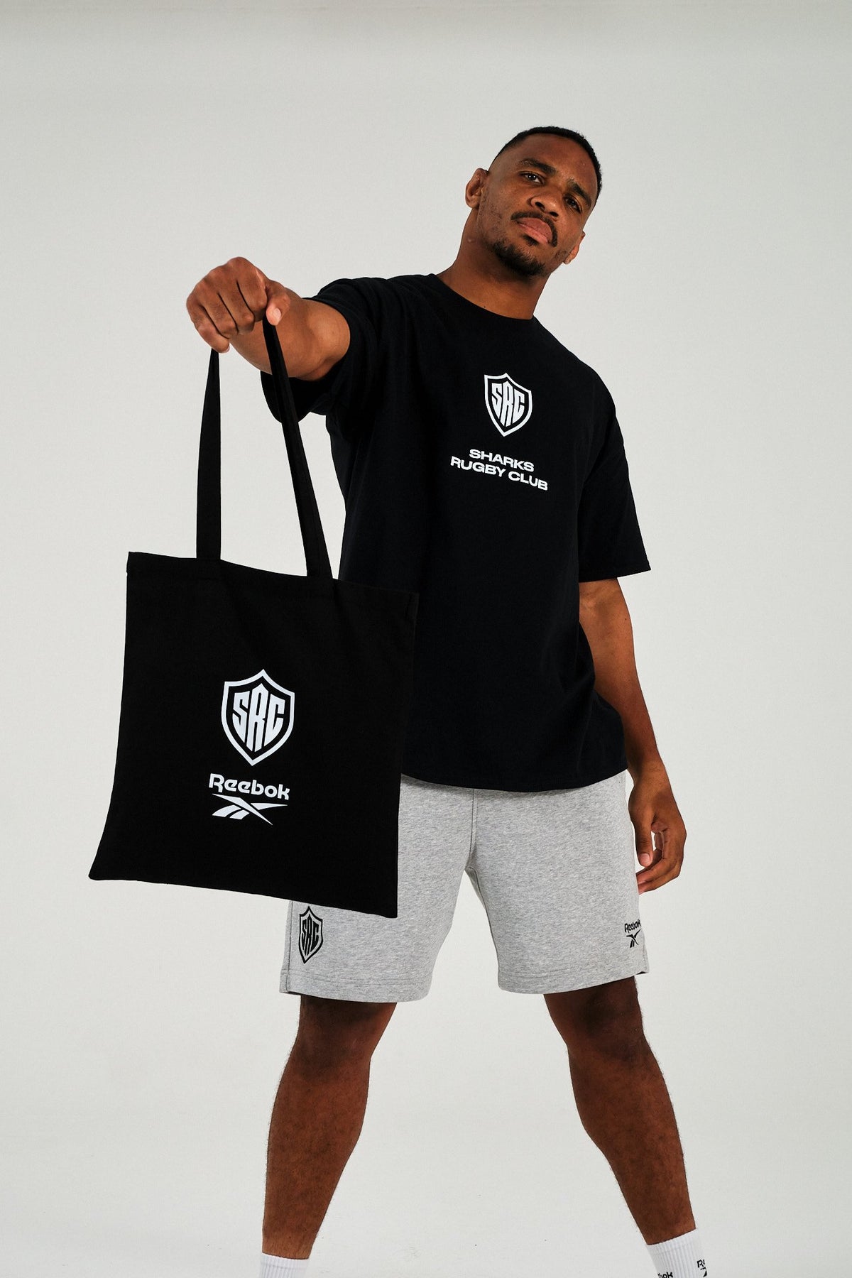 Sharks Reebok Printed Tote Bag - Black
