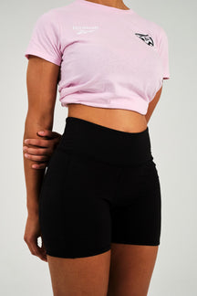 Sharks-Women Gym Shorts Print-Black