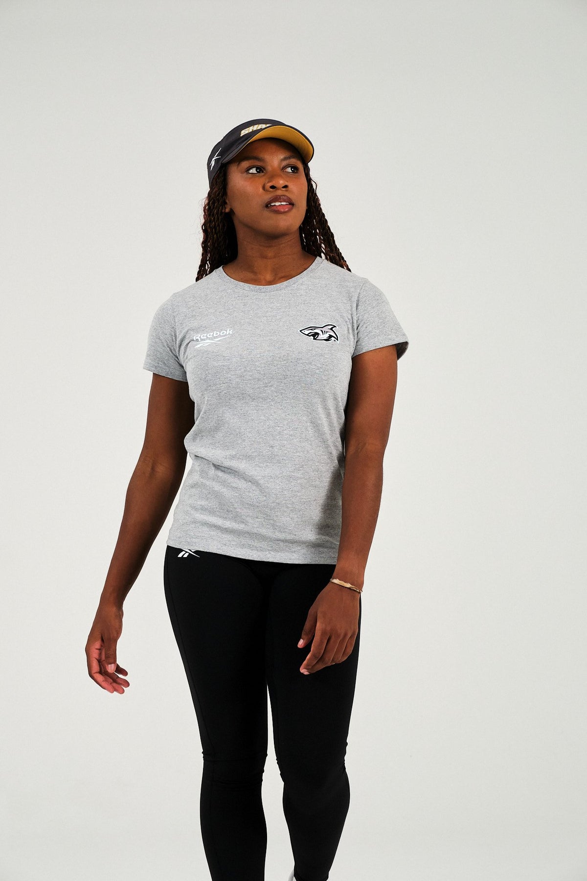 Sharks-Womens Tee Print-Grey