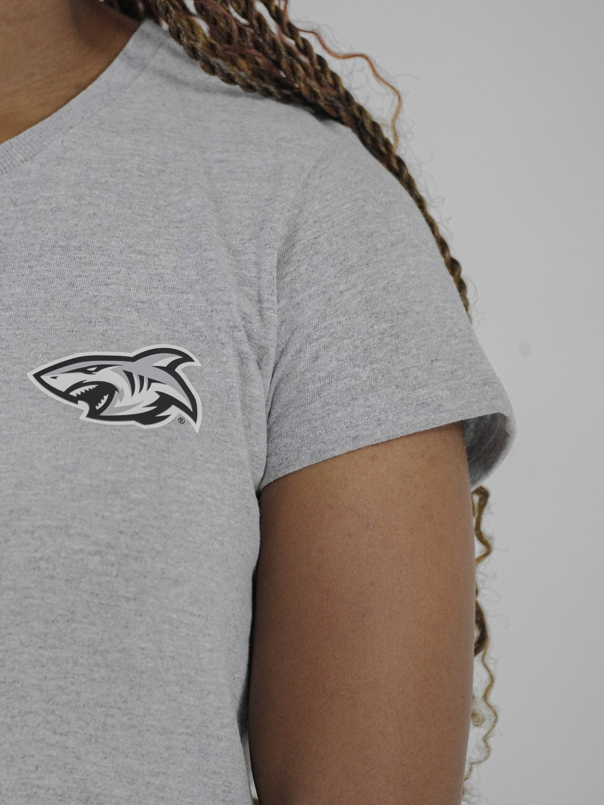 Sharks-Womens Tee Print-Grey
