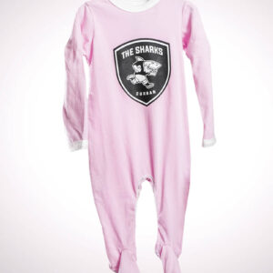 Sharks InFants Pink L/S Logo Romper